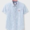 Short Sleeve Seahorse Print Shirt