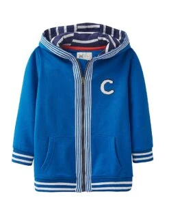 Stripe Trim Zip Through Hoody