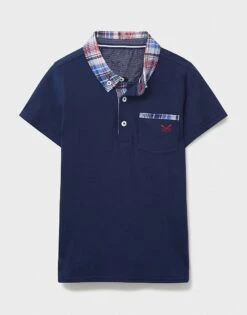 Short Sleeve Woven Collar Polo Shirt