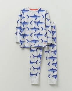 Long Sleeve Shark PJ Set