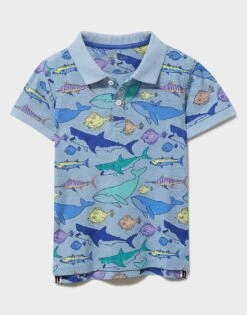 Fish Print Polo