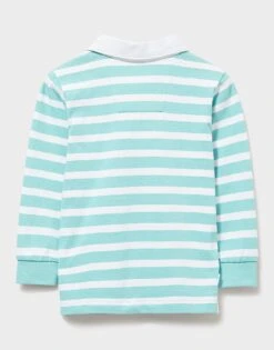 Yarn Dyed Long Sleeve Rugby Shirt 5 Yarn Dyed Long Sleeve Rugby Shirt -Crew Clothing BGJ013 MINTWHITE 2