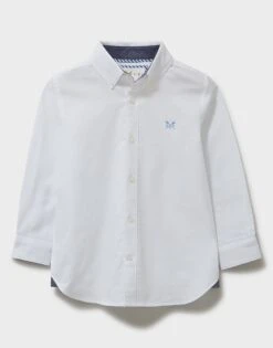 Long Sleeve Oxford Shirt -Crew Clothing BGS001 WHITE 2