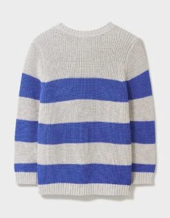 Fisherman Stripe Jumper -Crew Clothing BHK001 BLUECREAM 2