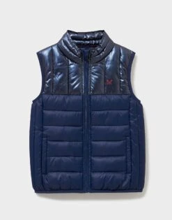 Lightweight Mixed Fabric Gilet