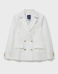 30th Collection Salcombe Double Breasted Blazer -Crew Clothing CRWSA001 WHITE 6