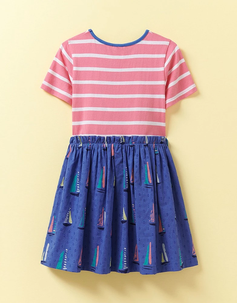 Boat Print Woven Skirt And Jersey Top 2 Boat Print Woven Skirt And Jersey Top - Image 2