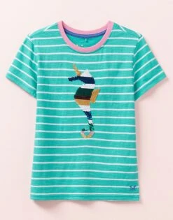 Stripe Flip Sequin Seahorse T-Shirt