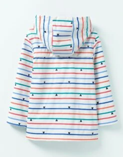Rubberised Rainbow Heart Stripe Mac -Crew Clothing GAO003 SNWWHT 2