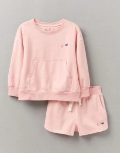 Pigment Dye Sweatshirt And Short Set