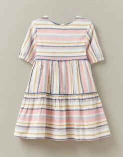 Multi Stripe Tiered Dress