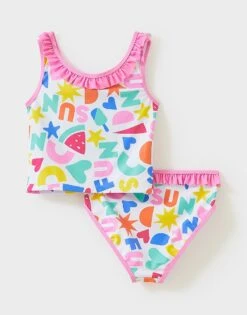 Sunshine Print Tankini -Crew Clothing GCF103 MULTI 2