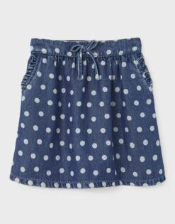 A-Line Denim Spot Skirt