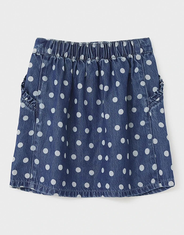 A-Line Denim Spot Skirt 2 A-Line Denim Spot Skirt - Image 2