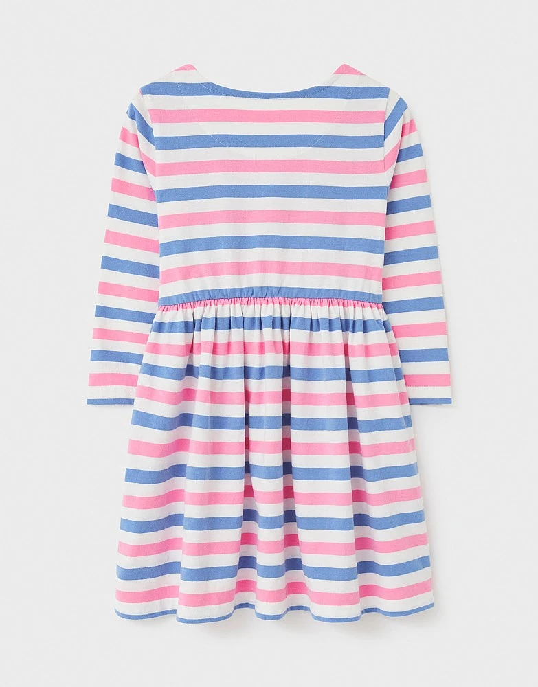 Long Sleeve Stripe Jersey Dress 2 Long Sleeve Stripe Jersey Dress - Image 2