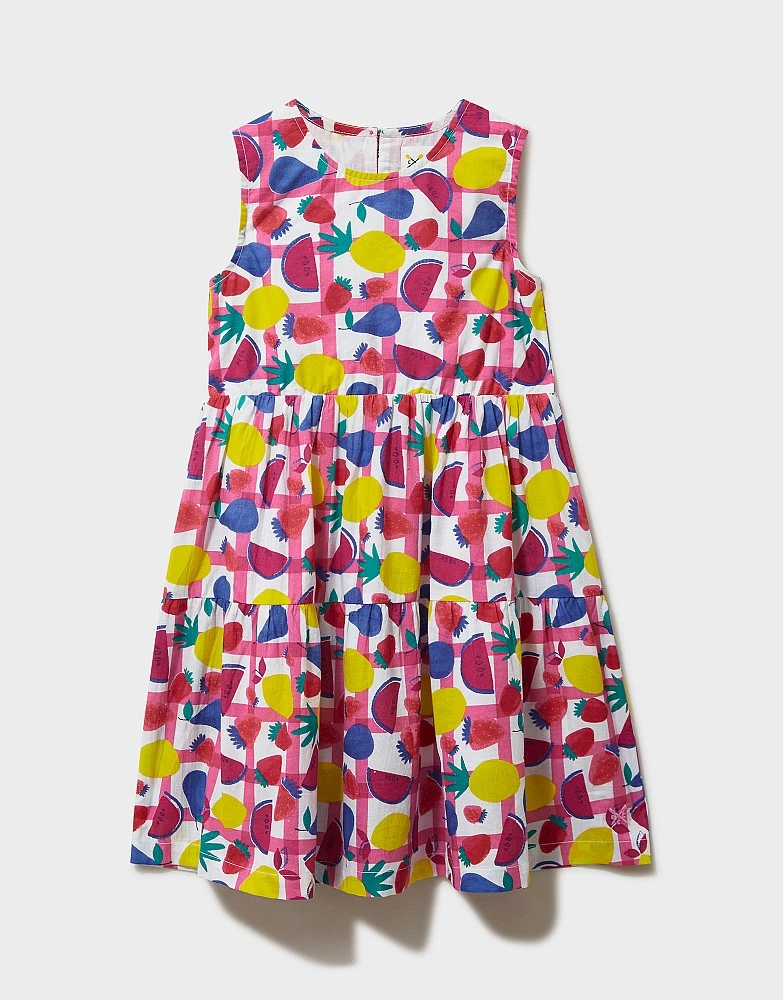 Ruched Fruit Print Dress 1 Ruched Fruit Print Dress