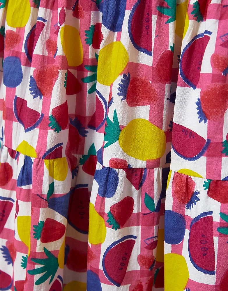 Ruched Fruit Print Dress 2 Ruched Fruit Print Dress - Image 2