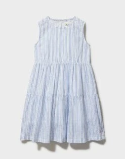 Woven Stripe Sleeveless Dress