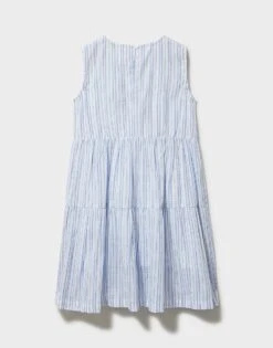 Woven Stripe Sleeveless Dress 5 Woven Stripe Sleeveless Dress -Crew Clothing GED029 VISTABLUE 2