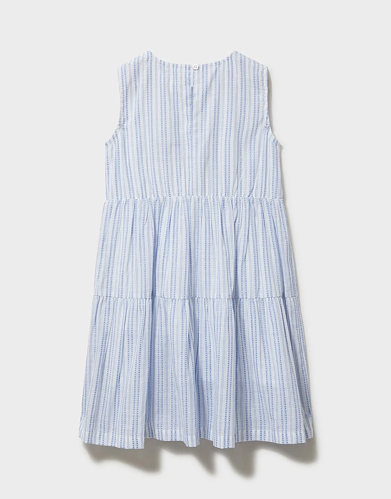 Woven Stripe Sleeveless Dress 3 Woven Stripe Sleeveless Dress - Image 3
