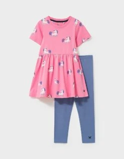 Unicorn Short Sleeve T-Shirt Tunic & Leggings Set