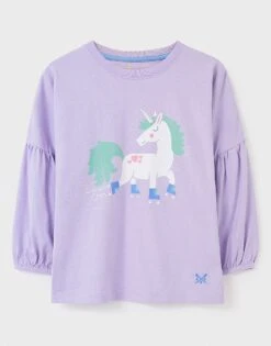 Blouson Sleeve Unicorn Top