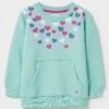 Glitter Print Heart Sweatshirt