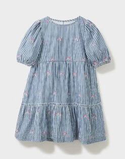 Rainbow Woven Ticking Stripe Dress