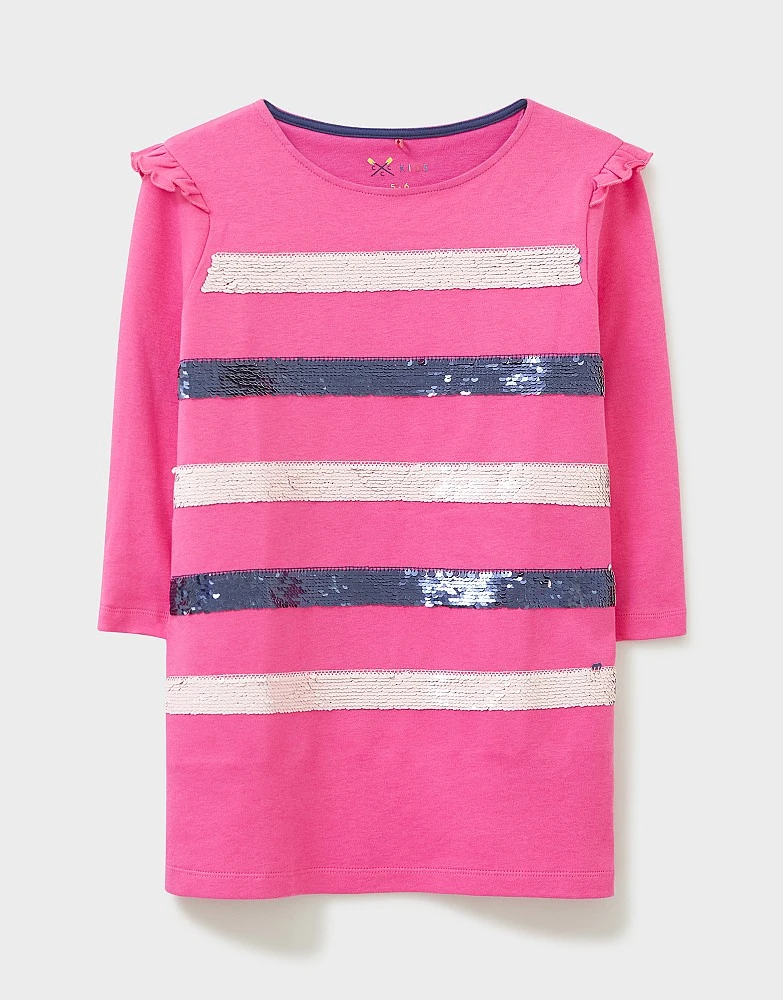 Sequin Stripe Jersey Dress 1 Sequin Stripe Jersey Dress