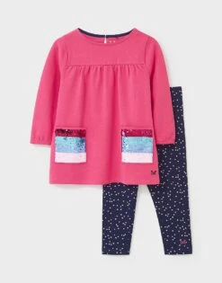 Sequin Pocket Tunic Set