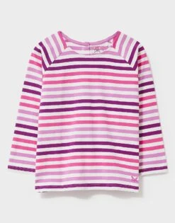 Button Back Breton Stripe T-Shirt
