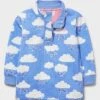 Cloud Print Half Zip Sweatshirt