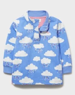 Cloud Print Half Zip Sweatshirt