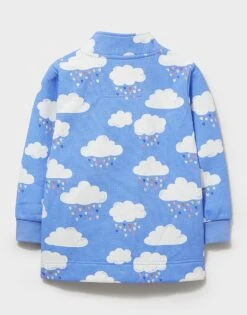 Cloud Print Half Zip Sweatshirt -Crew Clothing GGA003 BLUEWHITE 2