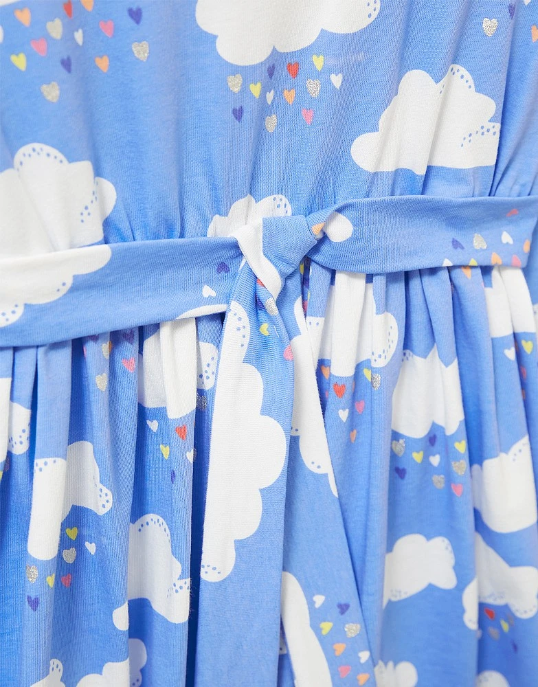 Cloud Print Jersey Dress 2 Cloud Print Jersey Dress - Image 2