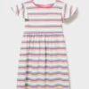 Short Sleeve Jersey Stripe Dress