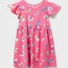 Short Sleeve Jersey Butterfly Dress