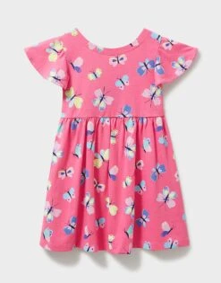 Short Sleeve Jersey Butterfly Dress -Crew Clothing GGD009 PINKMULTI 2