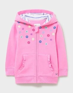 Floral Zip Through Hoodie