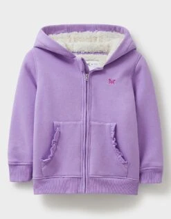 Fleece Lined Zip Through Hoodie