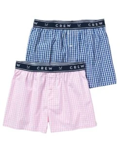 2 Pack Gingham Woven Boxers