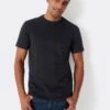Black Crew Neck Cotton T-Shirt