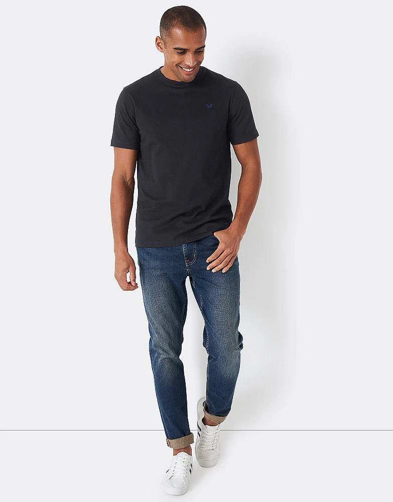 Black Crew Neck Cotton T-Shirt 2 Black Crew Neck Cotton T-Shirt - Image 2