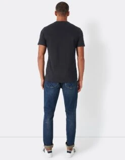 Black Crew Neck Cotton T-Shirt 6 Black Crew Neck Cotton T-Shirt -Crew Clothing MKE001 BLACK 2