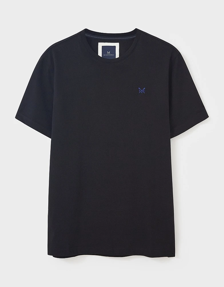 Black Crew Neck Cotton T-Shirt 4 Black Crew Neck Cotton T-Shirt - Image 4