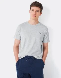 Grey Crew Neck Cotton T-Shirt