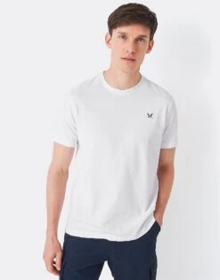 White Crew Neck Cotton T-Shirt