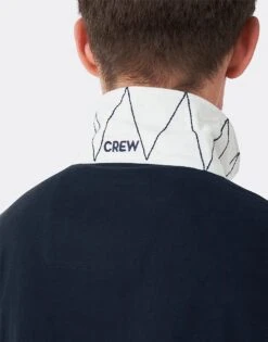 Navy Long Sleeve Cotton Rugby Shirt 7 Navy Long Sleeve Cotton Rugby Shirt -Crew Clothing MKE006 NAVY 2