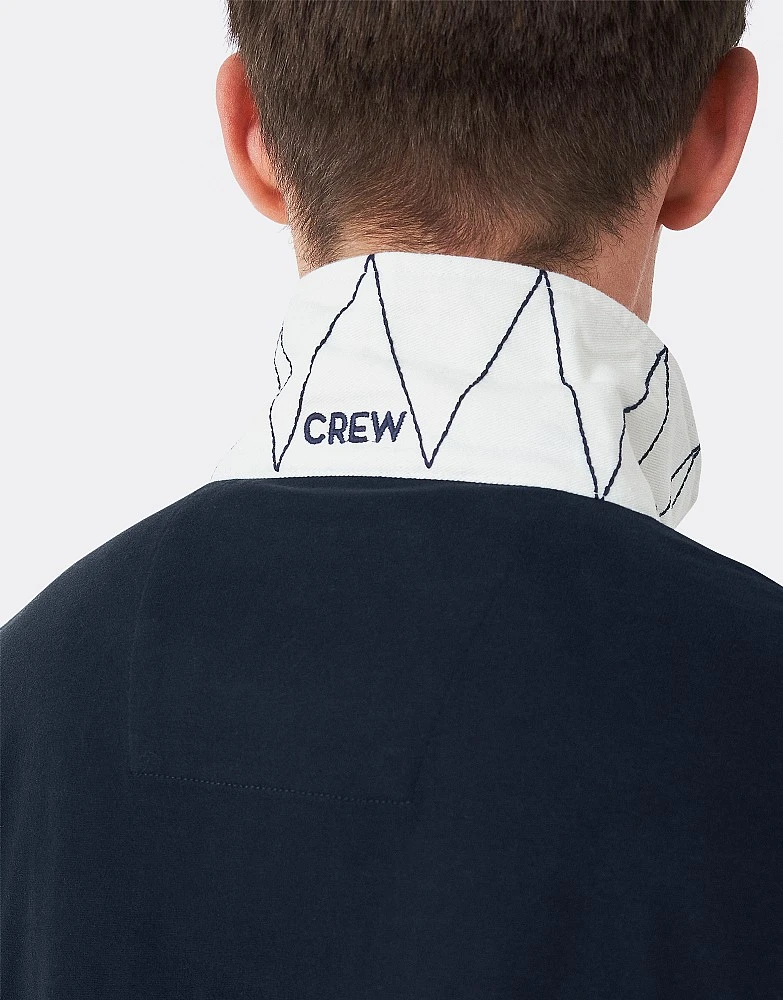 Navy Long Sleeve Cotton Rugby Shirt 3 Navy Long Sleeve Cotton Rugby Shirt - Image 3