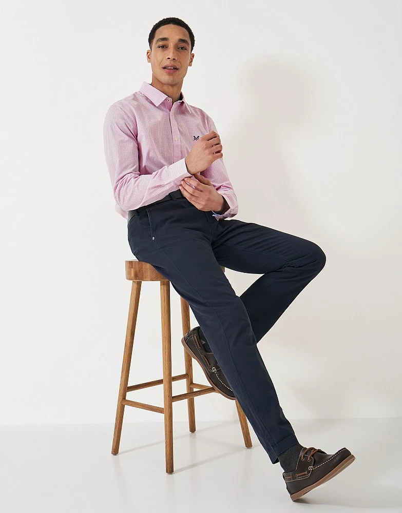 Pink Micro Gingham Classic Fit Cotton Shirt 1 Pink Micro Gingham Classic Fit Cotton Shirt